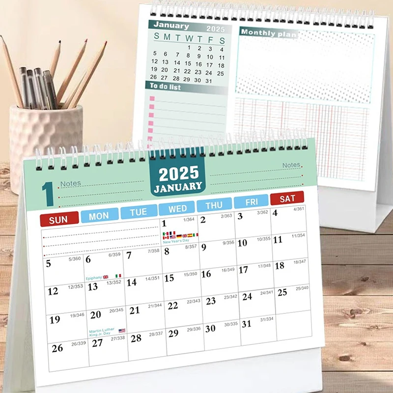 Desk Calendar 2024-2025 Standing Flip 18 Months Calendar July 2024 To Dec 2025 Flip Desktop Calendar Academic Year Desk Calendar