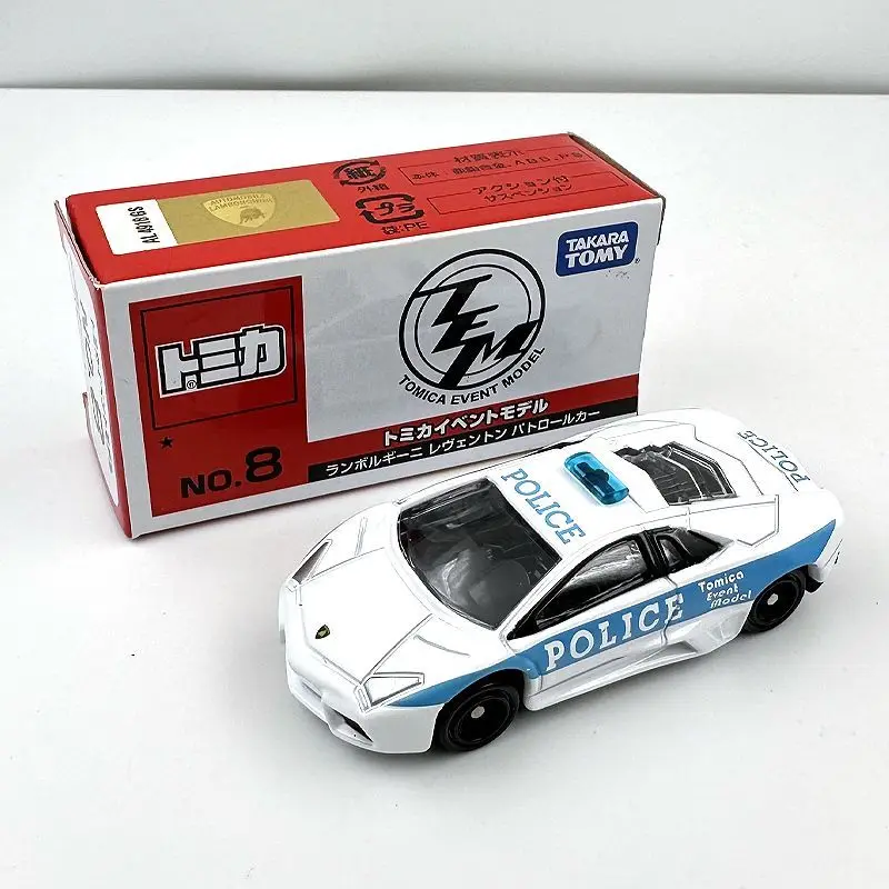 

TAKARA TOMY Diecast Car Model TEM Limited No 8 Lamborghini Police Car Collectible Toy