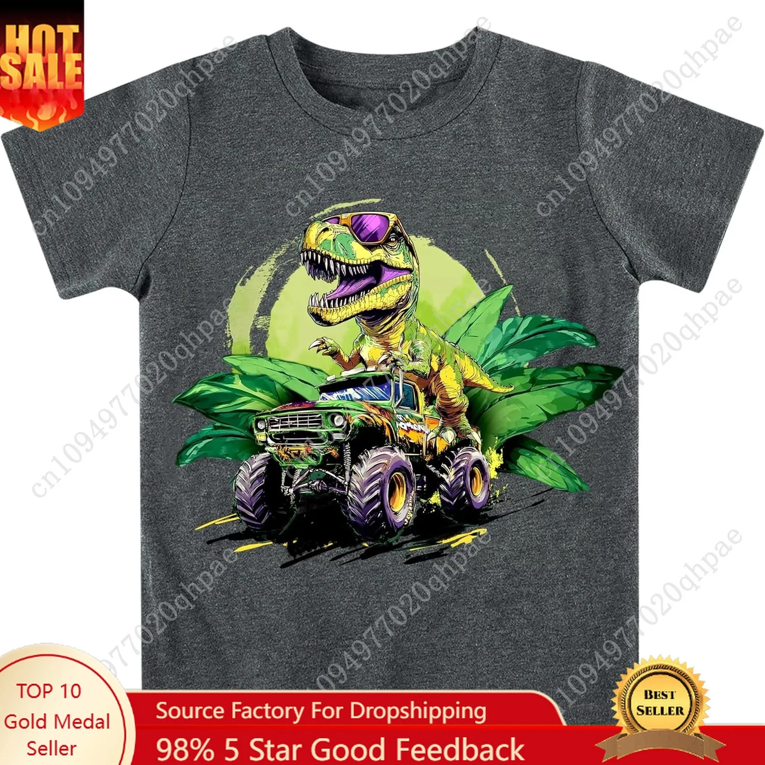 Funnycokid Toddler Boys Shirts Graphic T-Shirt Kids Short Sleeve Tees 2-6 Years