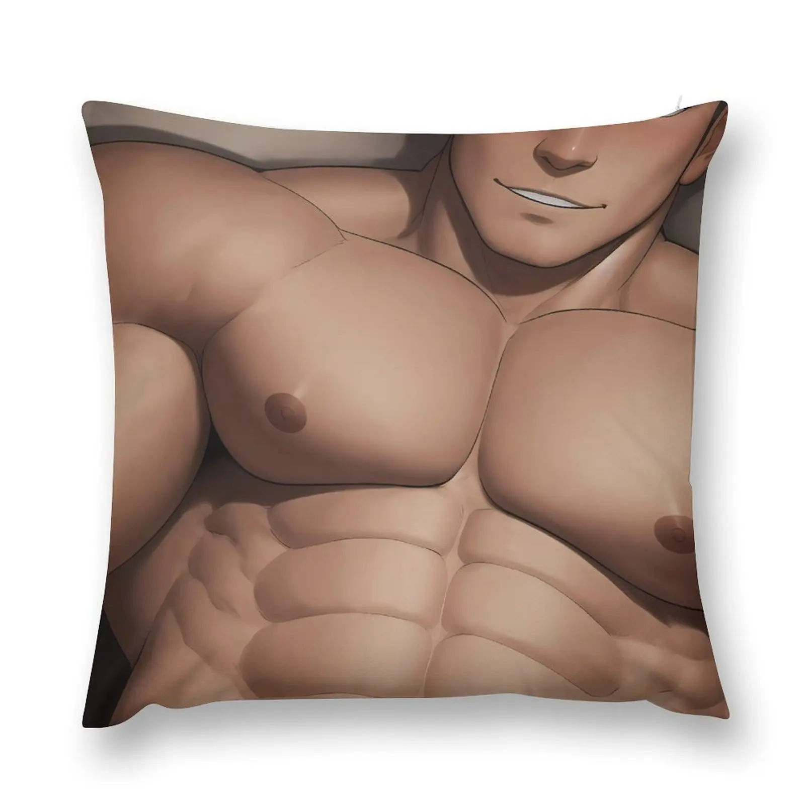 

Muscular Hunk (AI Generated) Throw Pillow Sitting Cushion Pillowcase Cushion Pillow Case Christmas pillow