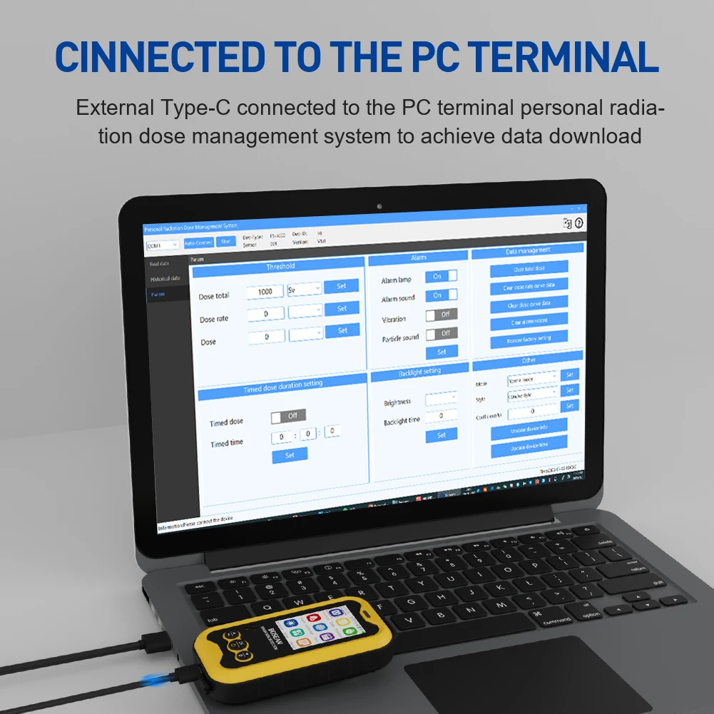 جديد FS5000 كاشف الإشعاع النووي الأشعة السينية بيتا جاما كاشف النشاط الإشعاعي لمياه الصرف الصحي النووية لبرنامج الكمبيوتر