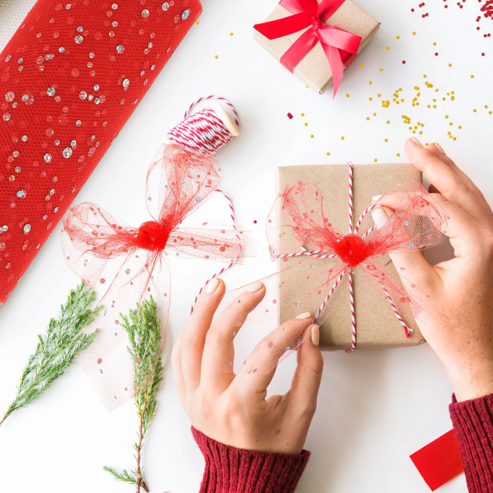 

DIY Gauze Mesh Roll Decorative Tulle Fabric Party Wrapping Gift Wedding Sequins Craft Dress Tulle Fabric Fabrics