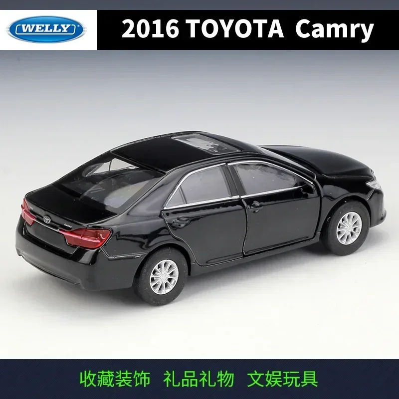 WELLY-Voiture l'inventaire Toyota Camry en métal moulé sous pression, modèle réduit en alliage avec nervures arrière, idéal pour un cadeau d'enfant, échelle 1:36, 2016