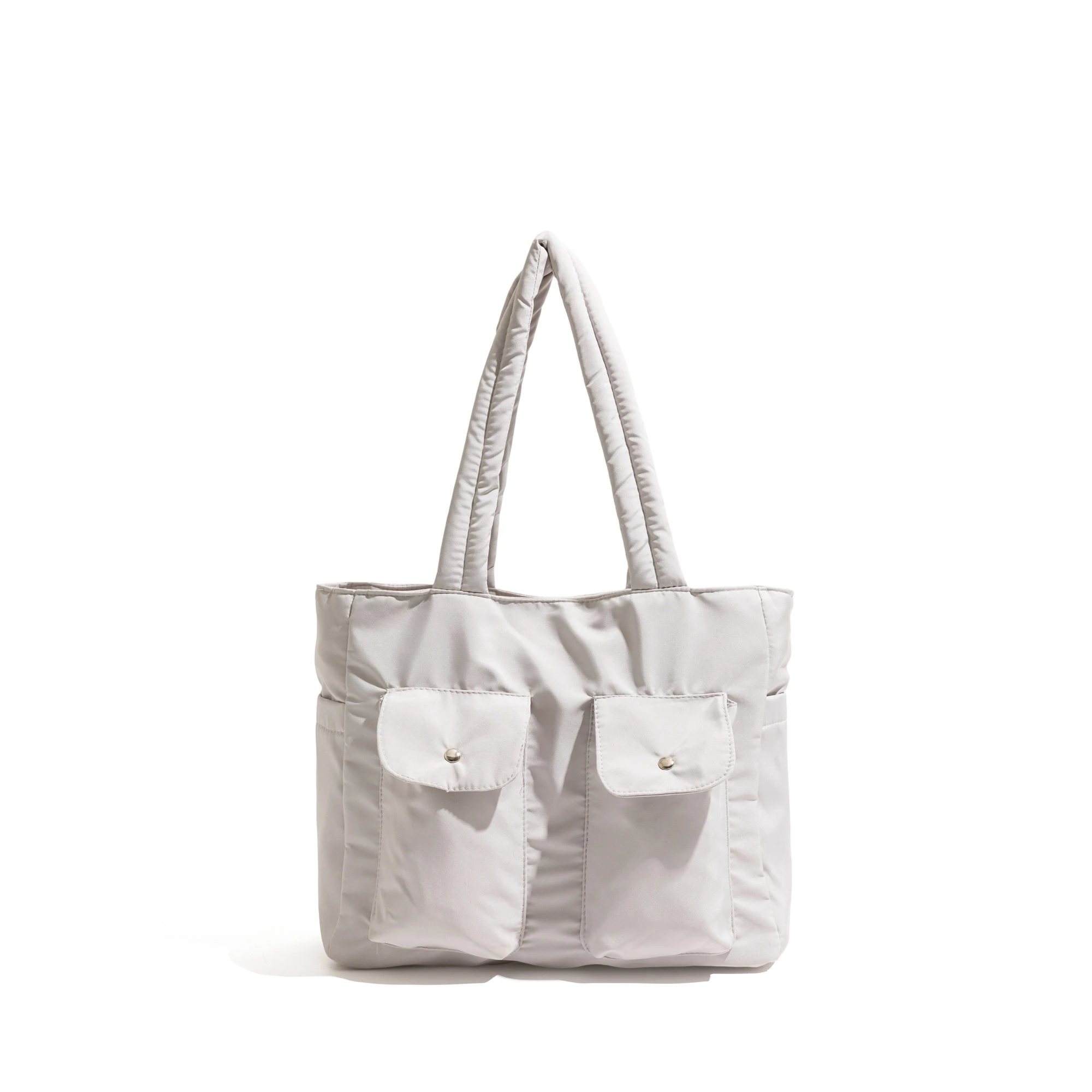 MBULA Nylon Waterproof Minimalist Handbag with Multiple Pockets Portable Shopping Bag Korean Style Multi-functional Shoulder Bag