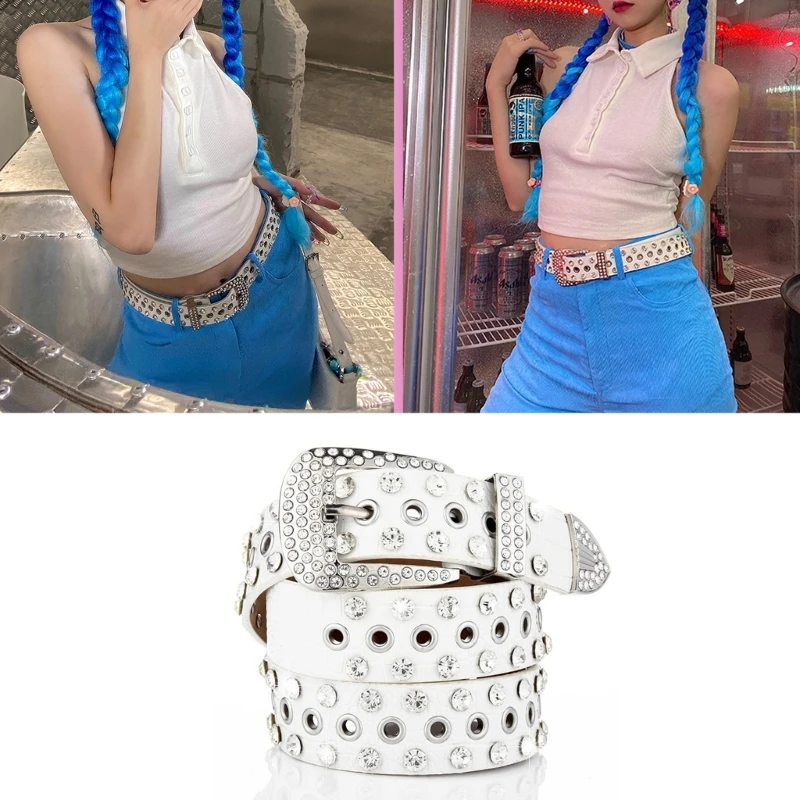 Y1UB Eye-Catching Belt Women Jeans Pants Waist Belt Female Costume Accs