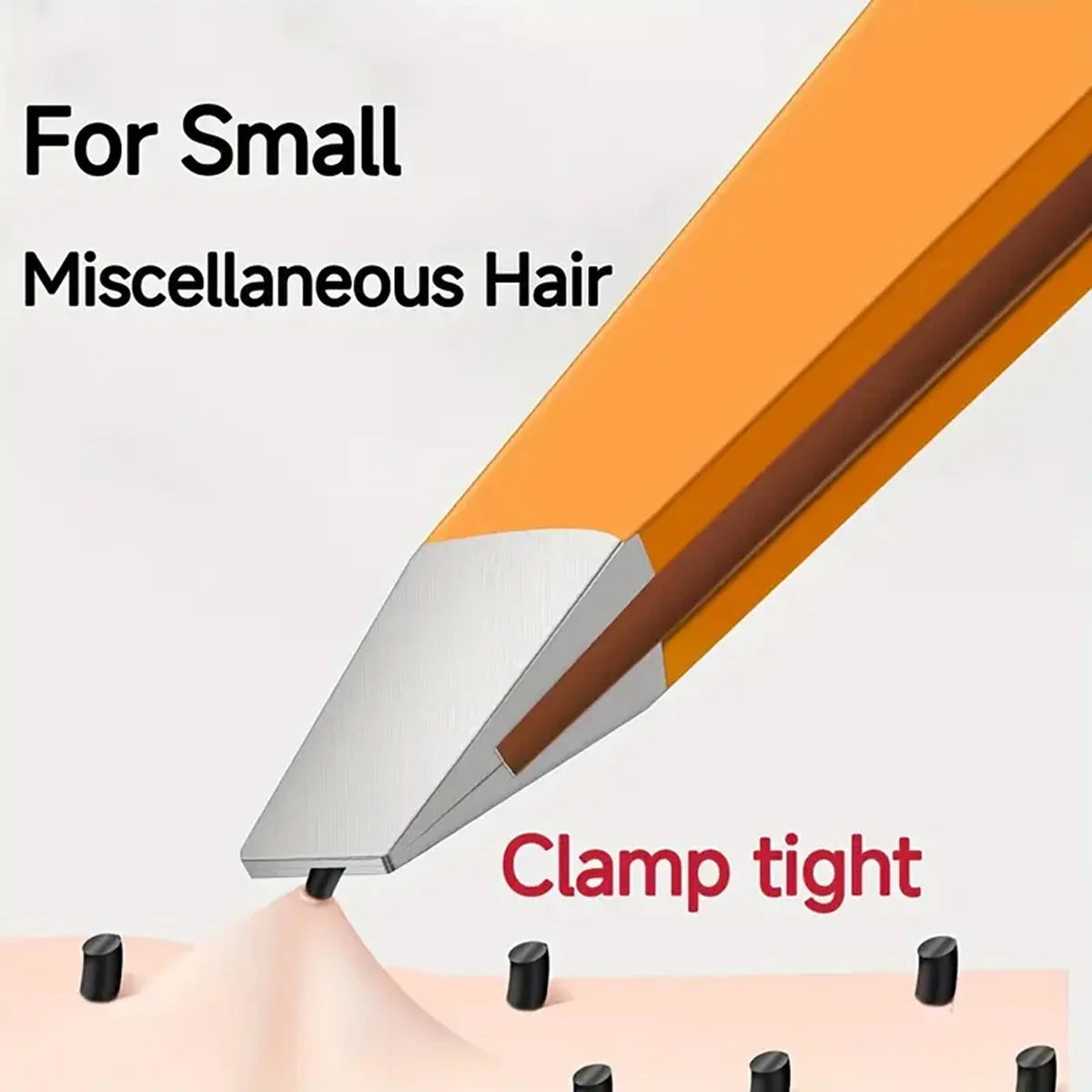 Pince à épiler diagonale pour sourcils en acier inoxydable, outil de maquillage pour l'épilation des poils fins, outil de beauté (Orange)