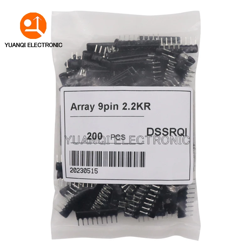 200pcs 9PIN 8PIN 7PIN 6PIN 5PIN 10PIN 4PIN exclusion Network Resistor array DIP 100 220 470 1K 1.5K 2.2K 10K 22K 47K 100K ohm