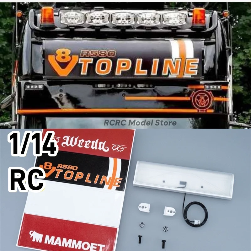 

1/14 RC Truck Roof Light LED Рекламный световой козырек Солнцезащитный козырек для Tamiya 1/14 RC Tractor Truck 770S FH16 TGX Запчасти Аксессуары