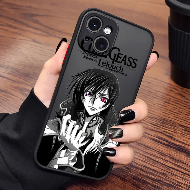 Hot Anime Code Geass Phone Case For iPhone 16 15 14 13 12 11 Mini Pro Max X XR XSMax 7 8 6 6s Plus Matte Clear Back Cover