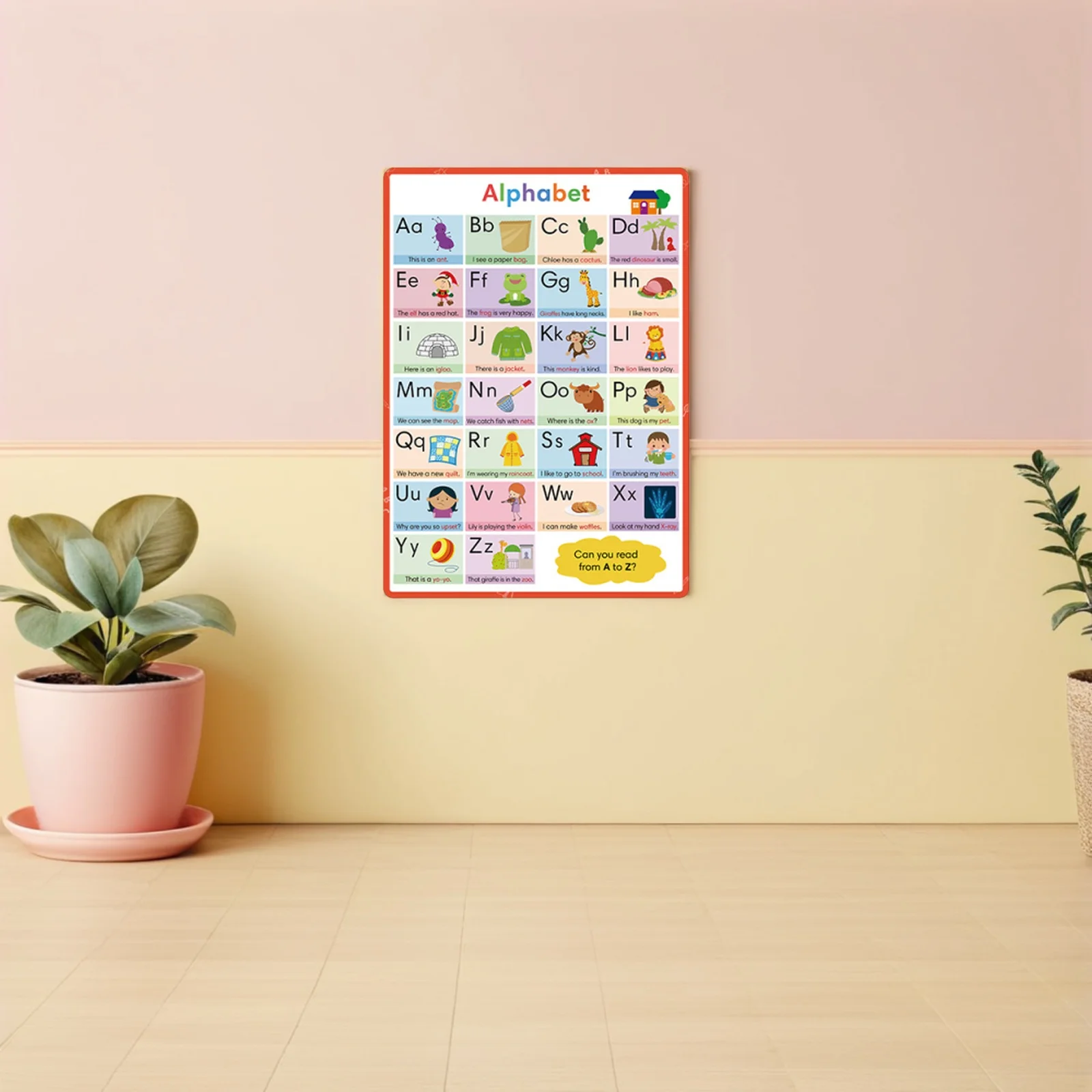 

2PCS alphabet numbers poster ABC Alphabet Poster Classroom Decor Set | Preschool Kindergarten Primary School Daycare Homeschool