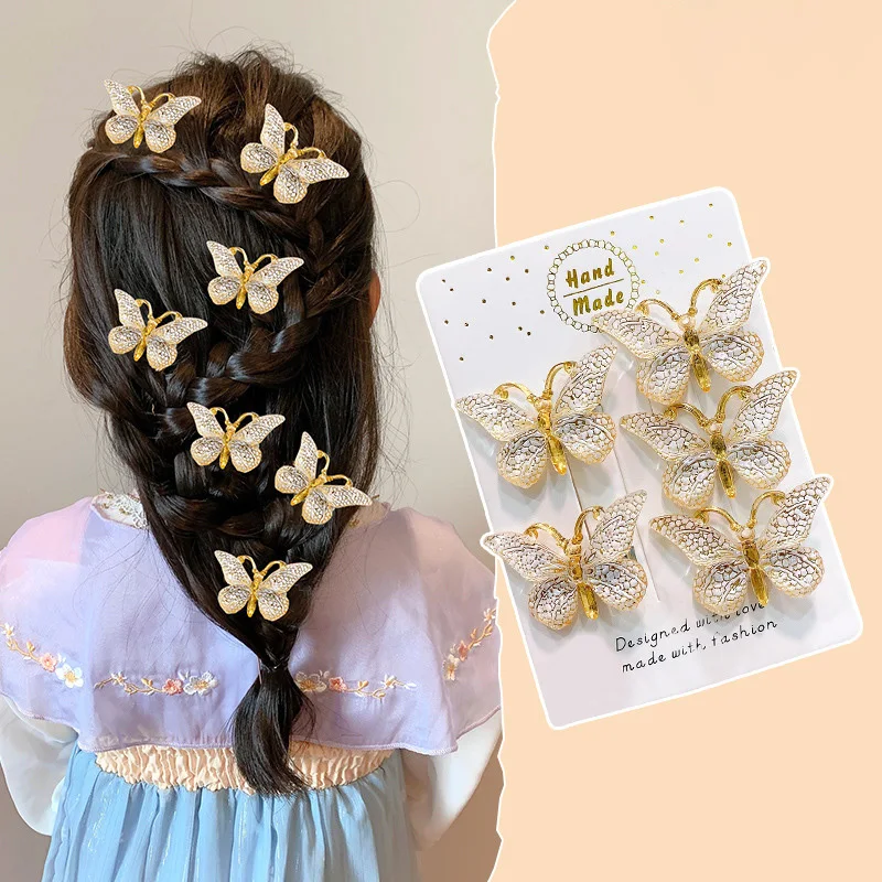 5 PCS Sweet Stereoscopic Color Gradient Baby Hairpins Kids Cute Children Headwear Hair Clips Princess Barrette Girls Accessories