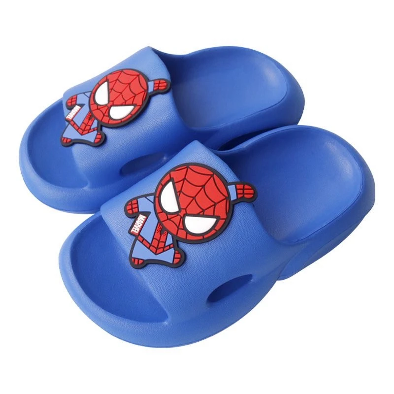 New Children Slippers Summer Baby Boys Girls Cartoon Spider Man Captain America Sandals Kids Indoor Non-slip Beach Shoes 170-220