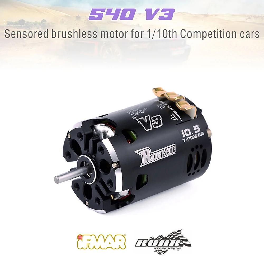 For Modified Competition 1/10 1/12 F1 RC Drift Car，Surpass Hobby Rocket 540 V3 Brushless Motor 5.5T 6.5T 8.5T 10.5T 13.5T 21.5T