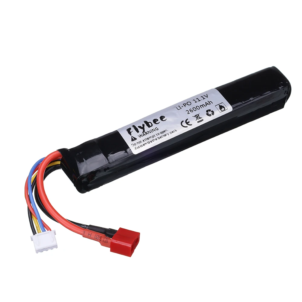 Water Gun Lipo Battery 11.1V 2600mAh 30C MAX 60C 3S Battery + charger for Airsoft Guns Electric toys gun battery RC Parts #125mm