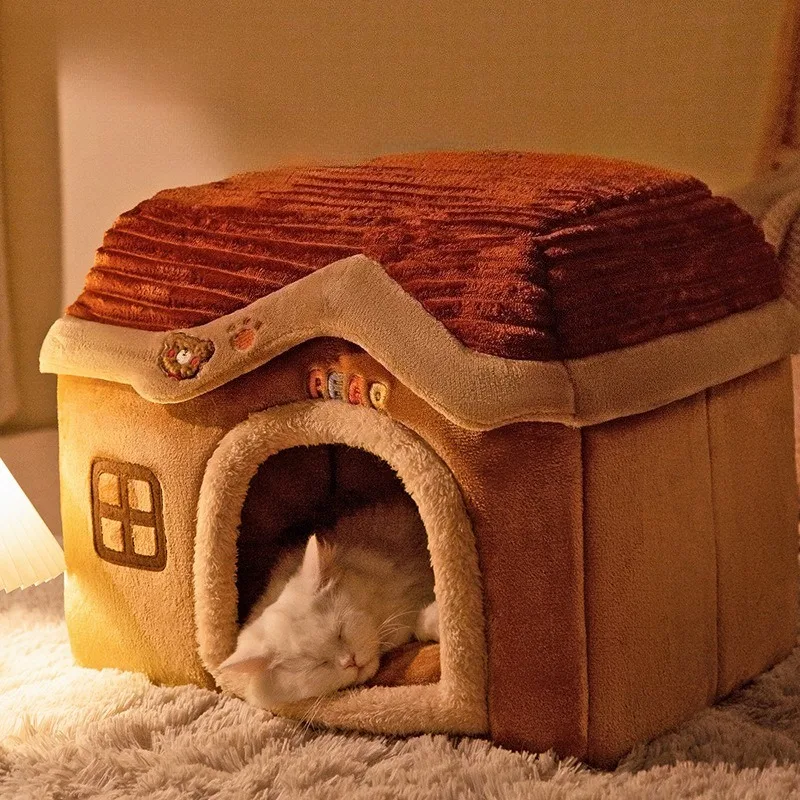 

Универсальный теплый лежак для кошек на все сезоны, ротанговая лежанка для кошек, Caixas De Areia Gato 2026, аксессуары