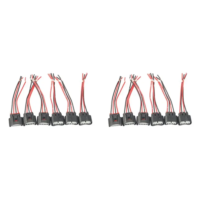 Compact 12X Ignition Coil Connector Kit, Ignition Coil Plug Harness Pigtails For Toyota Lexus 90919-02240 2AZFE 1ZZFE