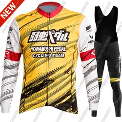 YOWAMUSHI PEDAL Cycling Jersey 2025 Set Team Long Sleeve Cycling Clothing Bike Thermal Jacket Suit Pants Bib MTB Ropa Maillot