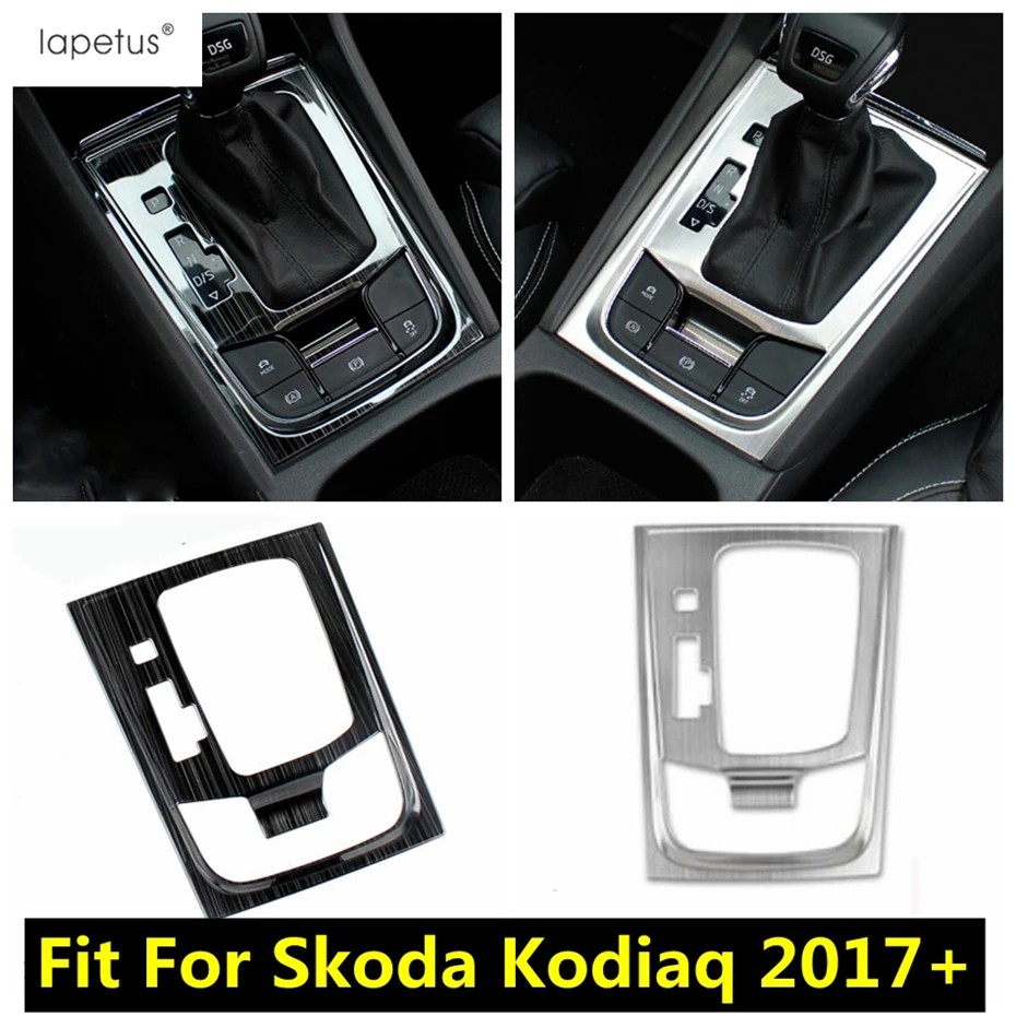 

Central Control Shift Gear Box Panel Decoration Cover Trim For Skoda Kodiaq 2017 - 2022 Stainless Steel Accessories Interior Kit