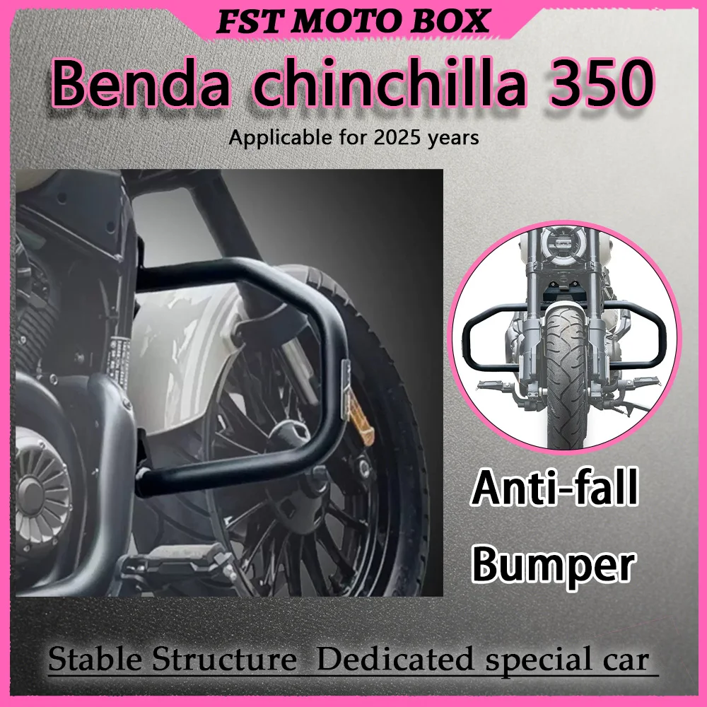 FOR Sport Style 2025 Chinchilla 350 Crash Bar System Rear Rack with Comfort Backrest Reinforced Support Bumper for Vehicle