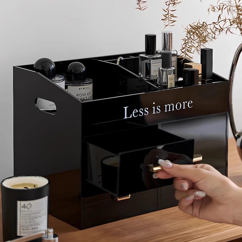 

Cosmetics Storage Box Dresser Skin Care Products Lipstick Makeup Brush Desktop Comb Perfume Shelf