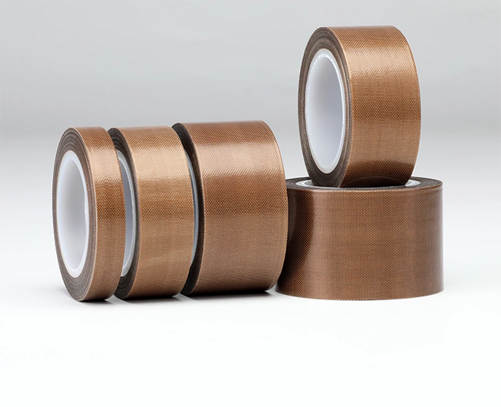 0.13/0.18mm 300 Degree High Temperature Resistance Adhesive Tape Cloth Heat Insulation Sealing Machine PTFE Tape