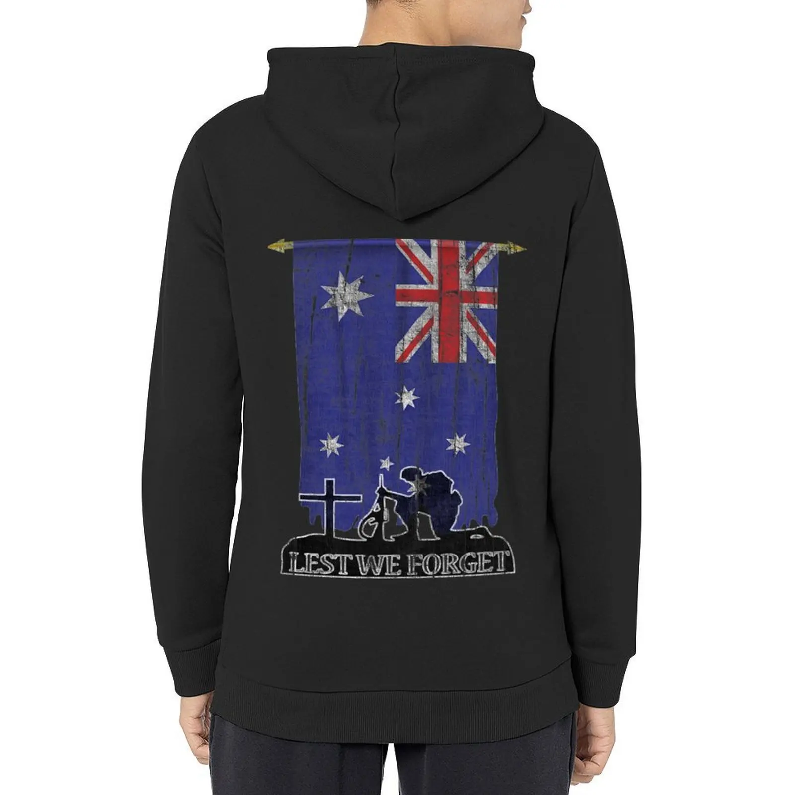 

Lest we forget, ANZAC Day, ANZAC Hoodie anime clothes winter clothes men's sweat-shirt set hoodie man