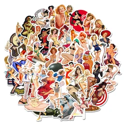 New World War II Sexy Pin up Girl Poster Stickers Waterproof DIY Laptop Motorcycle Car Luggage Skateboard Decal Sticker