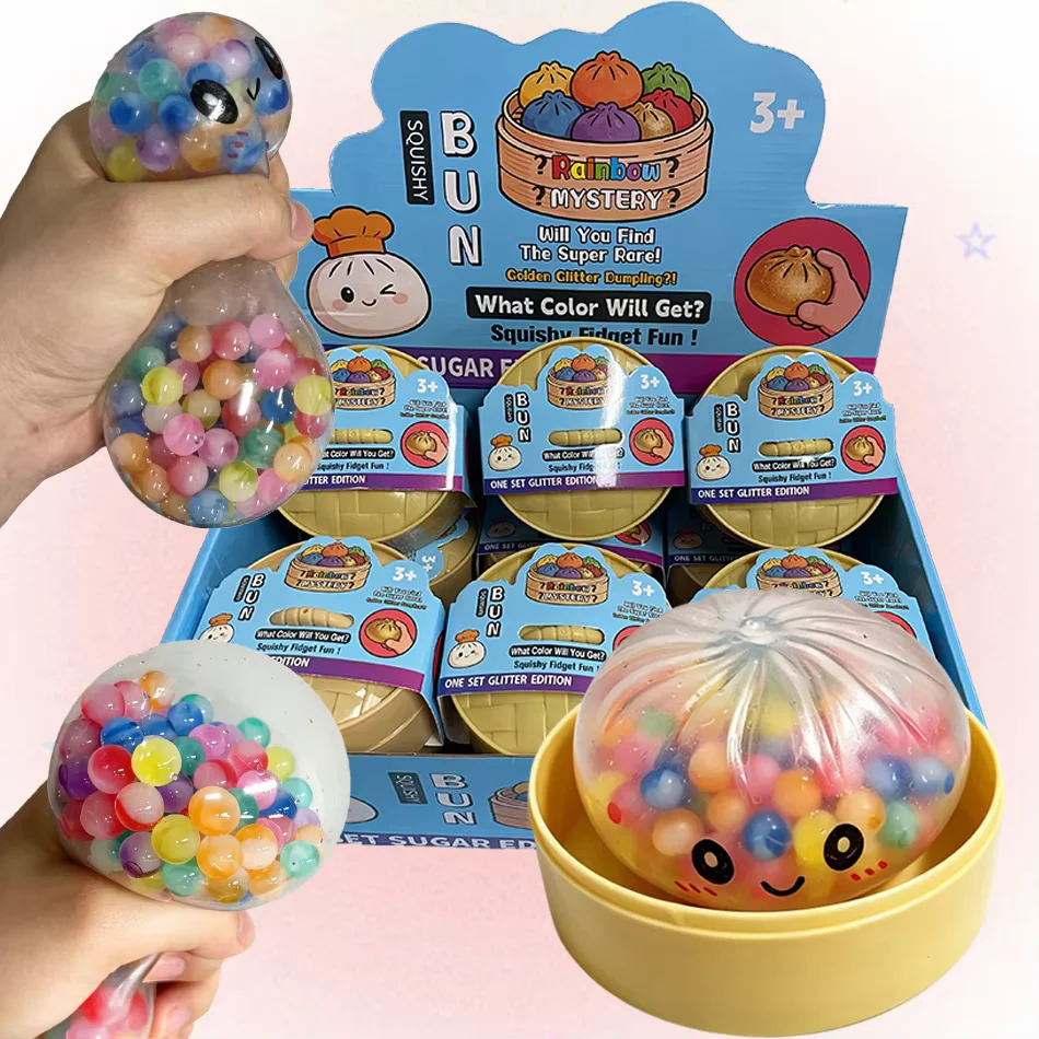 Popular Colorful Dumpling Squishy Fidget Toy Sensory Stress Relief Toy Great for Parent‑Child Play Birthday Gift for Friends