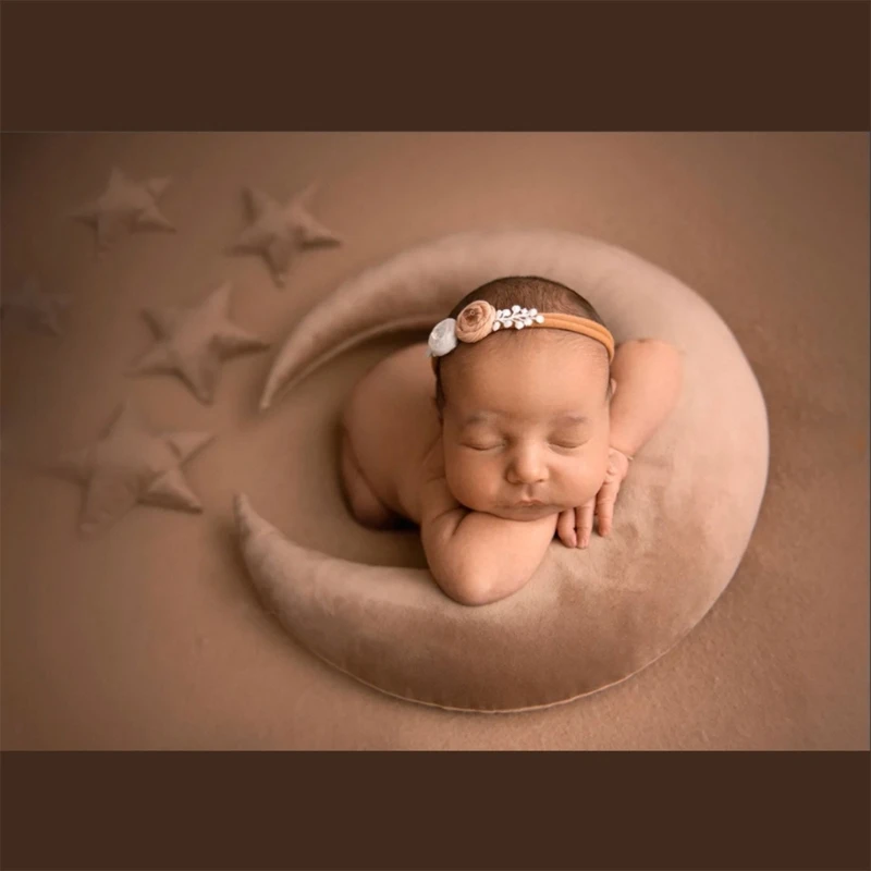 7Pcs/Set Newborn Photography Props Accessories Baby Posing Pillow Pillow+Stars+Headdress Baby Photo Pad