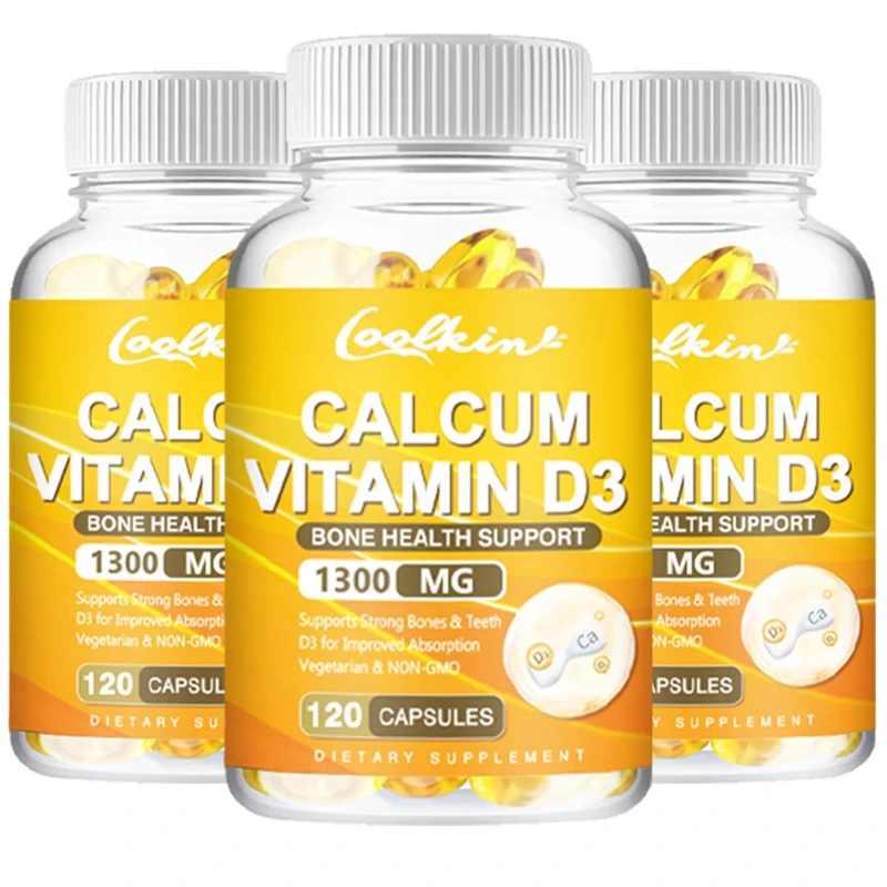 

Calcium + Vitamin D3 - Supports Immune System, Bone and Teeth Health; Natural Calcium Carbonate Boosts Energy Levels