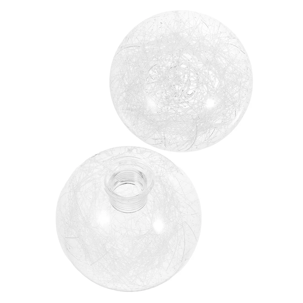

2Pcs Sturdy Clear Glass Lamp Shade Round Shape Quick Install Replacement for Pendant Lights Home Decor Lamp Shade