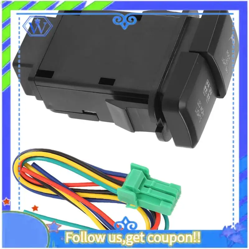 12V Car Dual LED Light Bar Blue/Green On-Off Push Switch Button For Toyota Prado Reiz Hilux Landcruiser Light Button