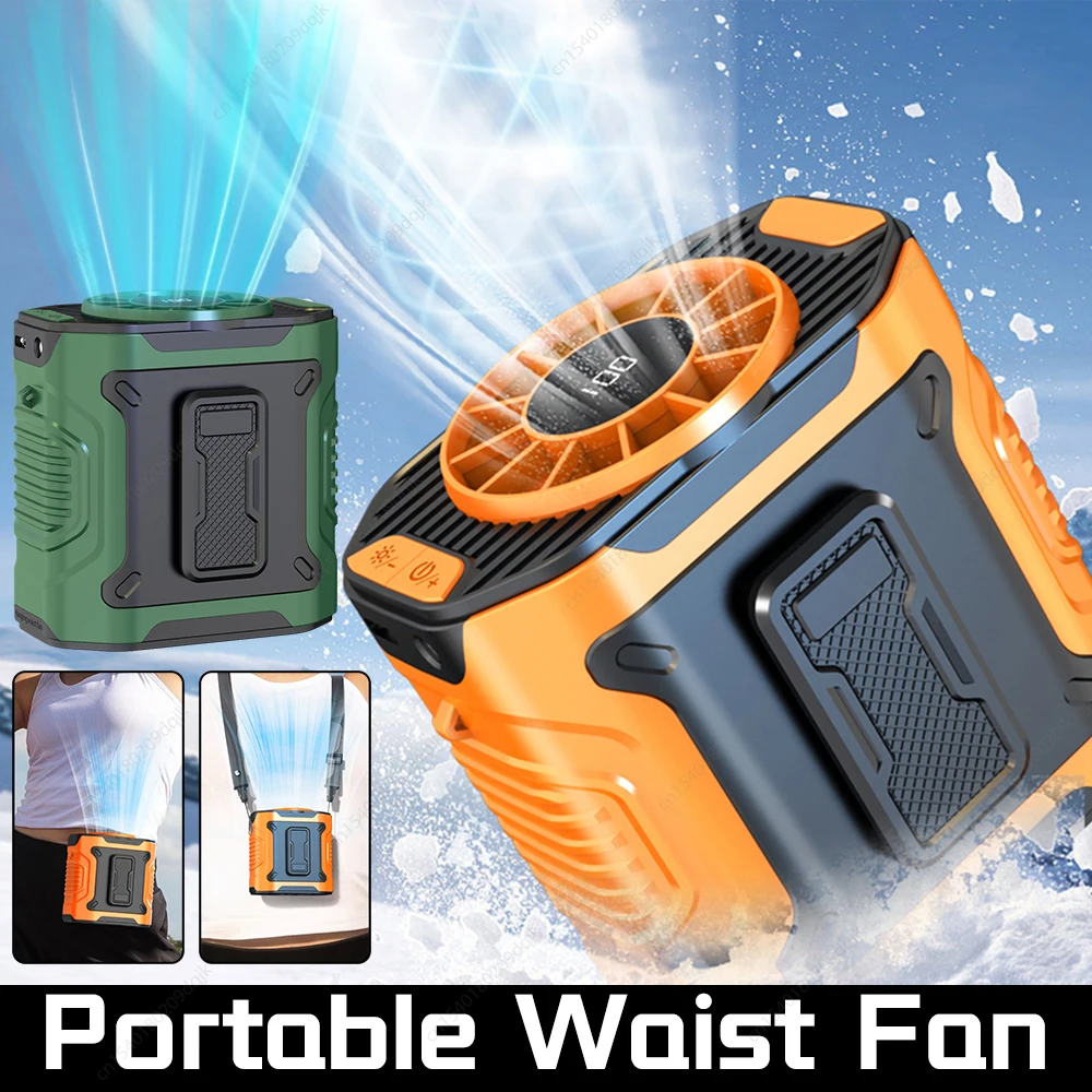 

3600 мАч подвесной вентилятор для шеи/талии USB мини портативный перезаряжаемый вентилятор для кемпинга, пешего туризма, скалолазания, бега, спорта