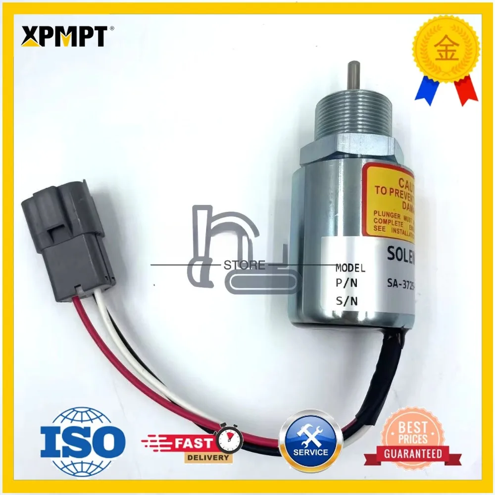 SA-3725-12 30A87-20402 Fuel Shut Off Solenoid for Engine Excavator Generator Mahindra Max 28 Tractor New