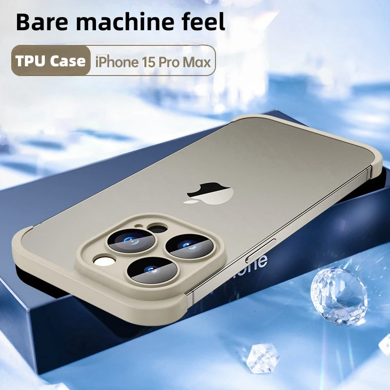 TPU Case For iPhone 15 Pro Max Corner Edge Protection Phone Case 100% Bare machine feel For iPhone 15 16 ProMax Protective Case