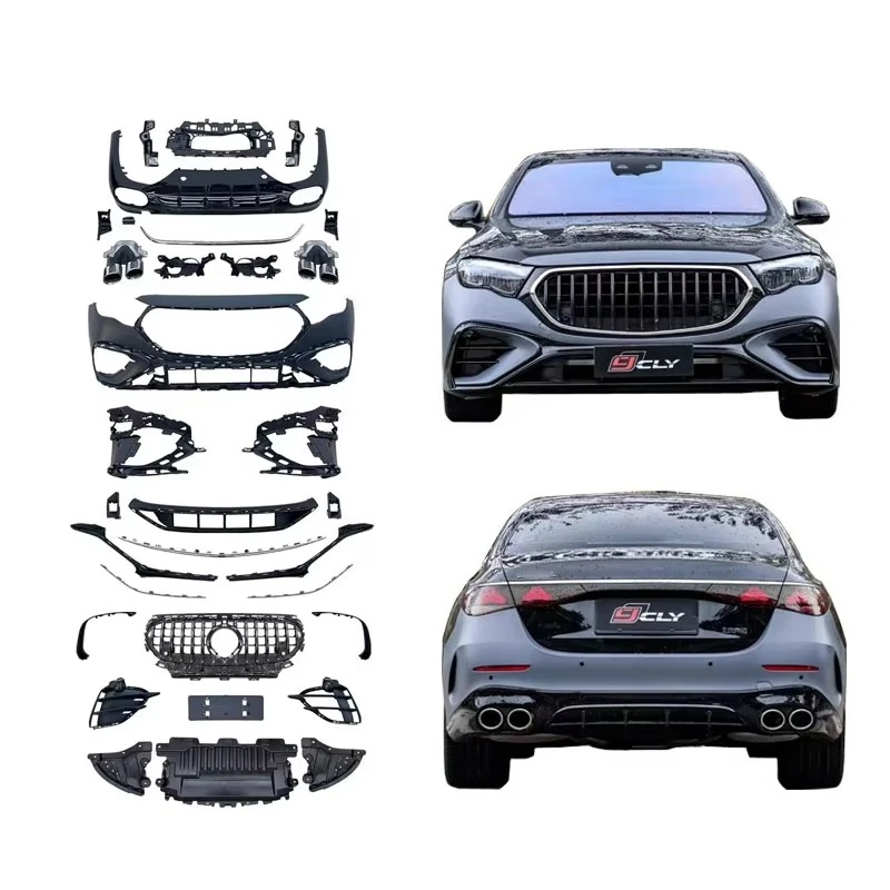 

E53 Style Bumper for 2024-2025 E-class W214 Upgrade E53 Body Kit Front Bumper Grille Rear Bumper Diffuser