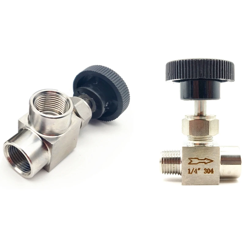 

1 Pcs Needle Valve Needle Valve 1/4 Inch Right Angle Bsp Ss304 & 1 Pcs Ship Valve Needle Valve Crane Needle Valve