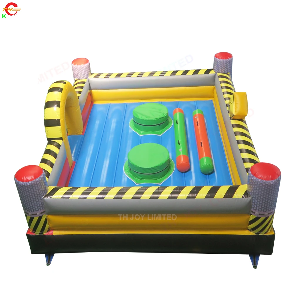 จัดส่งเร็ว เกมเป่าลมกลาดิเอเตอร์ 5x4 เมตร พร้อมไม้ต่อสู้ ท้าทายกิจกรรมกีฬา ของเล่นสำหรับขาย