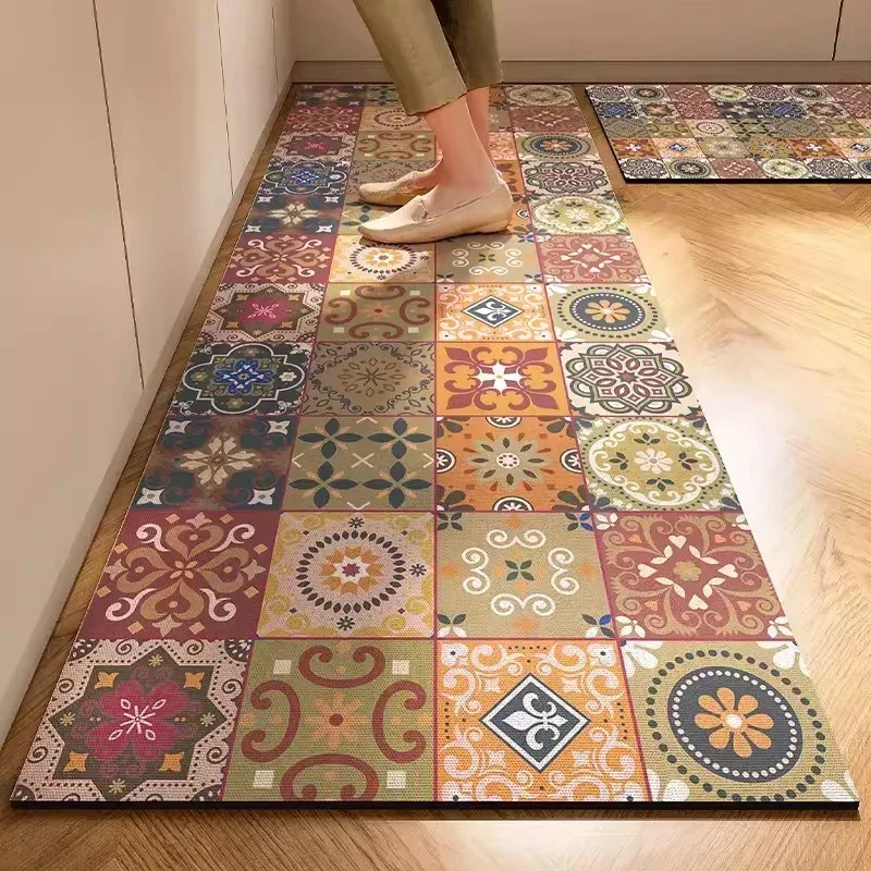 Non-slip Kitchen Mat Diatomite Long Rugs Absorbent Floor Mats Kitchen Long Carpets for Living Room Bathroom Entrance Door Mat