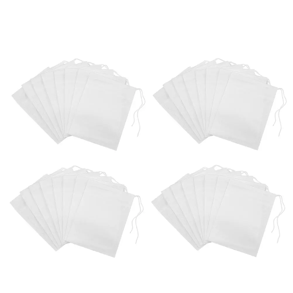

200pcs Disposable Tea Bags Non Woven Fabric Loose Leaf Tea Filter Strainer Sachets High Temp Resistant Practical