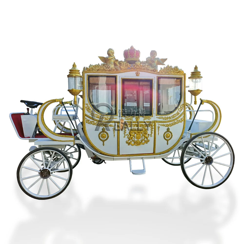 รถฟักทองซินเดอเรลล่ารถม้าประดับม้ารถเข็นปรับแต่งได้สำหรับเทศกาลคริสต์มาส