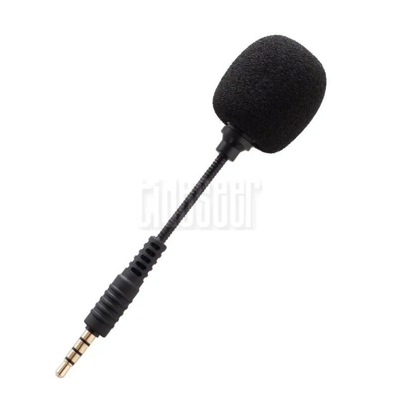 Portable 3.5mm Aux Mono/ Stereo/4 Pole Flexible Mini Mic Bendable Microphone for Mobile Phone Computer Laptop PC Recording