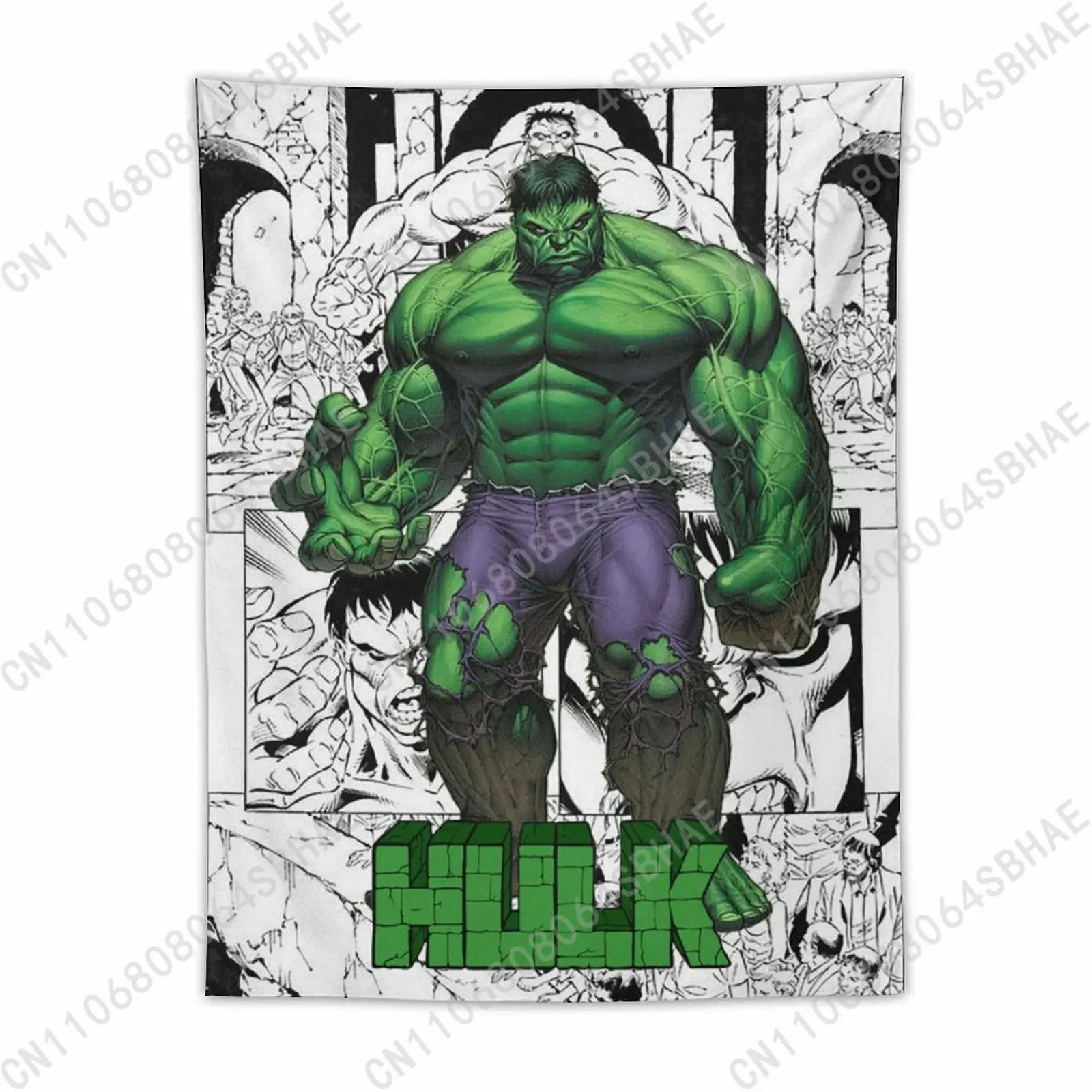 Marvel The Incredible Hulk Custom Photo Wall Tapestry Personalized Blanket Wall Hanging Living Room Birthday Gift Cosplay