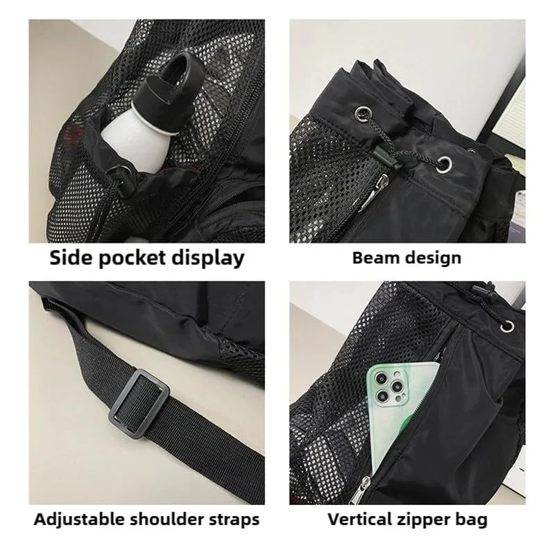 Feihong Cross-border Outdoor Swimming Bag Mesh Drawstring Wet Bag Beach Backpack Fitness Portable Exercise Equipment Backpack