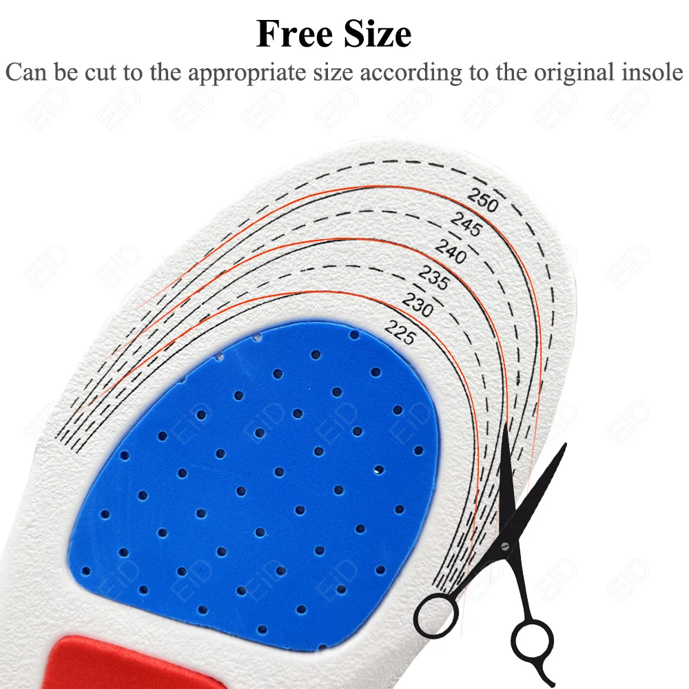 Orthopedic Insoles for Man Women Memory Foam Cushion Gel Insole Silicone Arch Support Pads Sport Shoe Pad Soft Running insoels