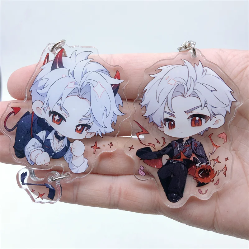 Game Love And Deepspace Qinche Sylus Cosplay Keychains Key Chains Acrylic Keychain Pendant Xmas Gifts