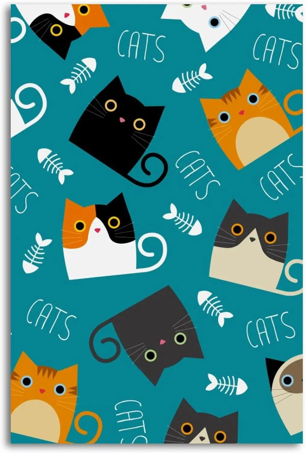 Metal Tin Signs Vintage Cats Head Black Grey Orange Arrow Sign Wall Decor Plaque for Home Cafes Office Store Pubs Club ;