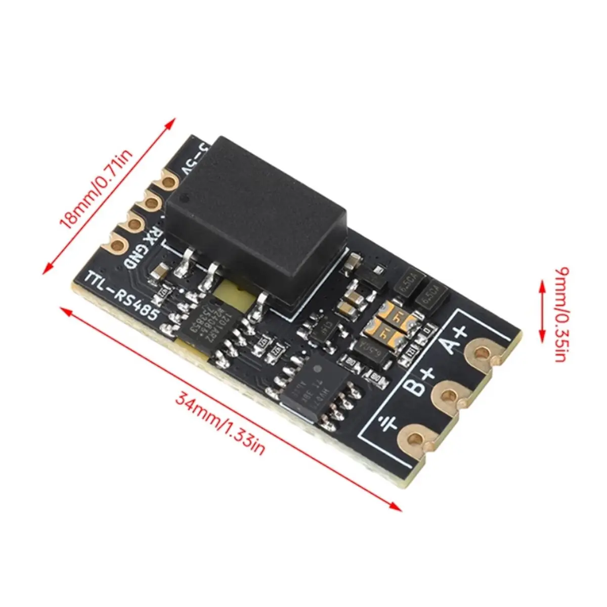 DC 3.3V/5V Isolated TTL to RS485 Level Module Serial Port Auto-Reversing High-Speed 2Mbps Module