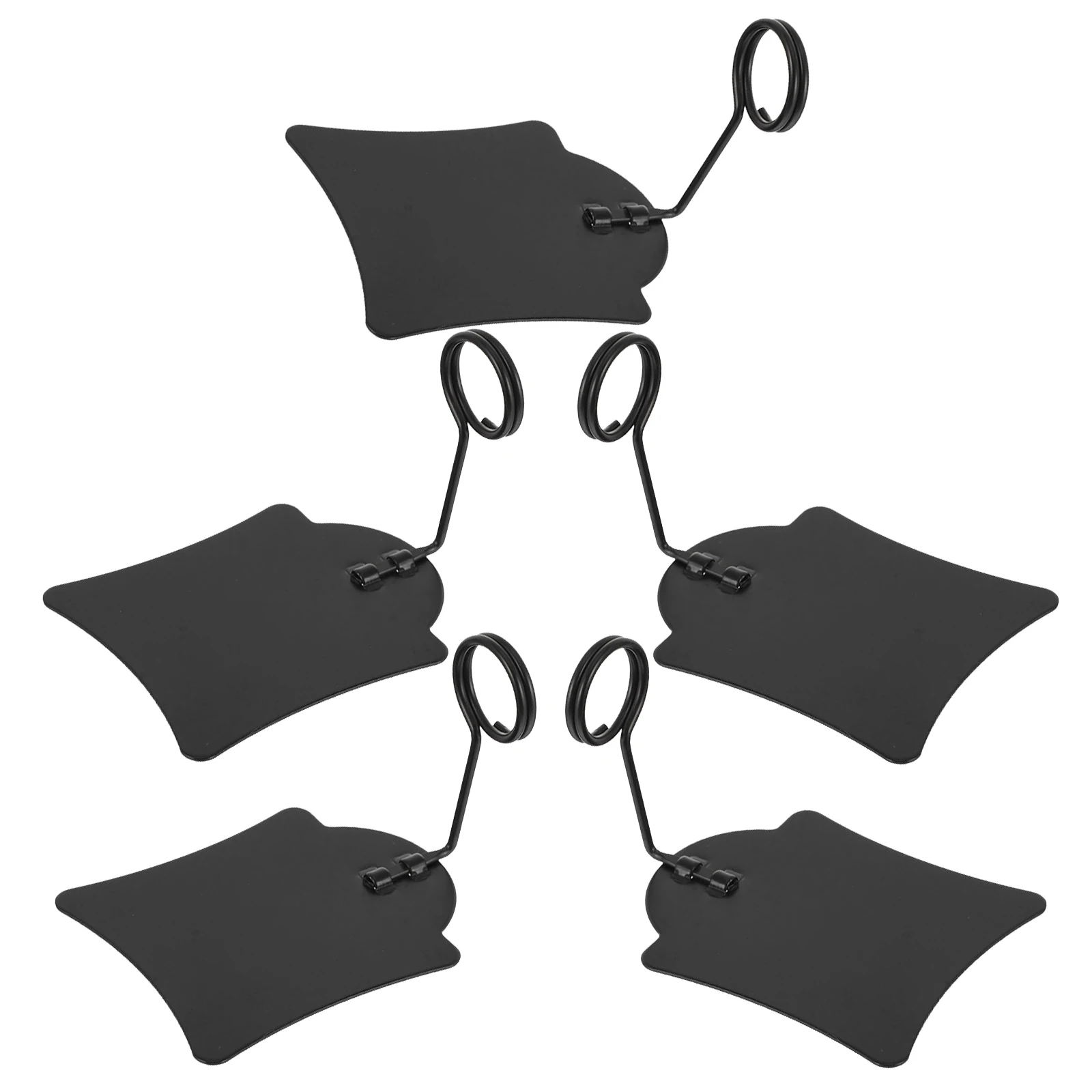 

5 Pcs Price Tag Clip Advertising Display Bracket Supermarket Clips Black Metal Label Holder