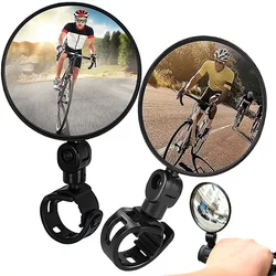 1/2pcs Rearview Mirrors Bicycle Motorcycle Handlebar Mount 360 Rotation Adjustable Wide Angle Modified Convex Mirror Reflector